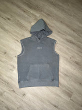 Load image into Gallery viewer, Debonair Et Cetera Sleeveless Garment Dye Interlock Hooded Short Set(SAGE)